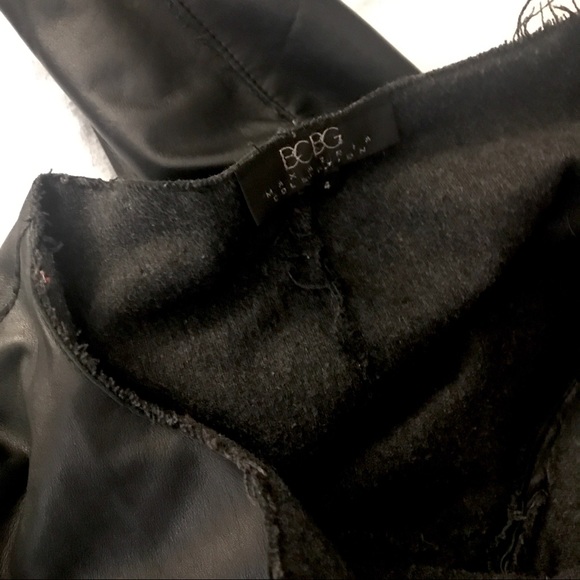 BCBG Corseted Full Length Leather Trench Coat - Picture 12 of 13